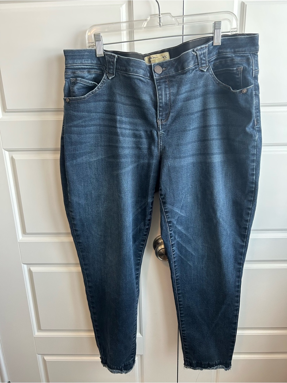 Democracy Dark Wash Cropped Ankle Jeans